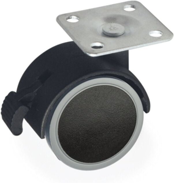 Drehrolle mit Bremse 40 mm schwarz