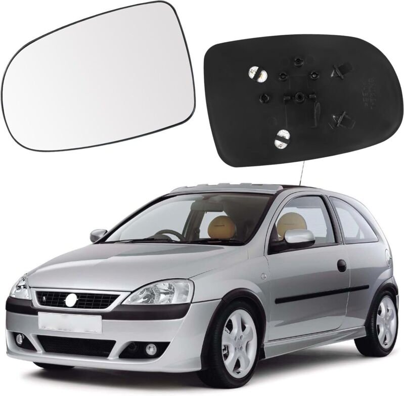 2 Stück Rückspiegelglas Ersatz für Opel Corsa C 2000-2006, verstellbare Außenspiegel Passform, Rückfahrglas Rückfahrglas...