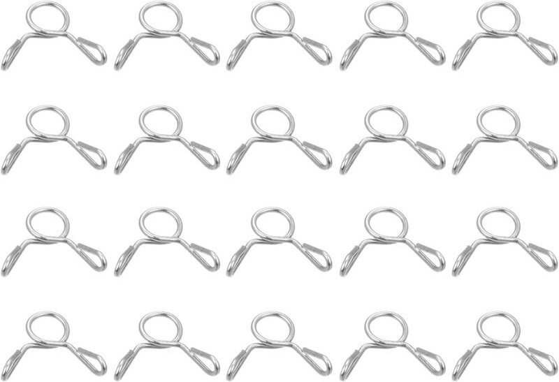 100 Stk. Schlauchschellen, 4mm ID für 2.5-3mm Benzinschlauch Schellen, 304 Edelstahl Kraftstoffleitung Rohrschellen für ...