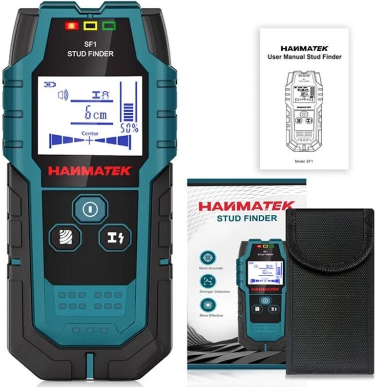 Wanddetektor, 4-in-1-Wandscanner zum Auffinden von Metallen, Holzankern, Wechselstromkabeln