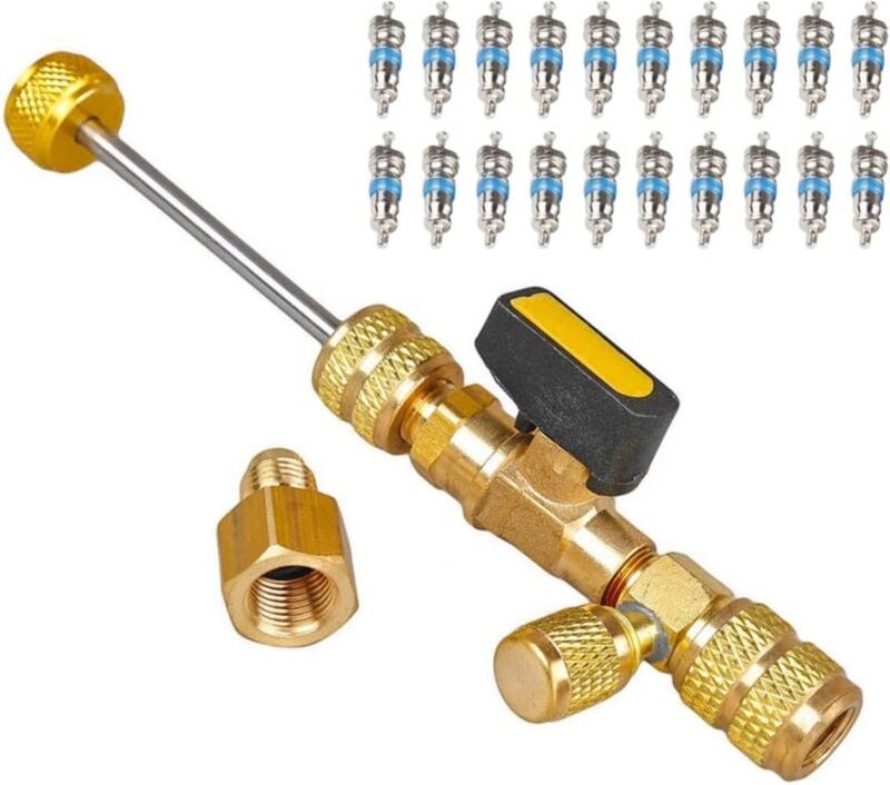 Subseeping Core/Installer mit doppelter Größe SAE 1/4 und 5/16 Port Air Klimatentools für HVAC R32 R410A