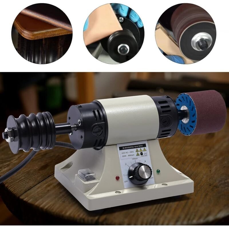 Leder Polierend Prägepolieren Maschine Rand Schleifen Gummi Polierer Elektrische Poliermaschine Leather Polisher alle Bu...