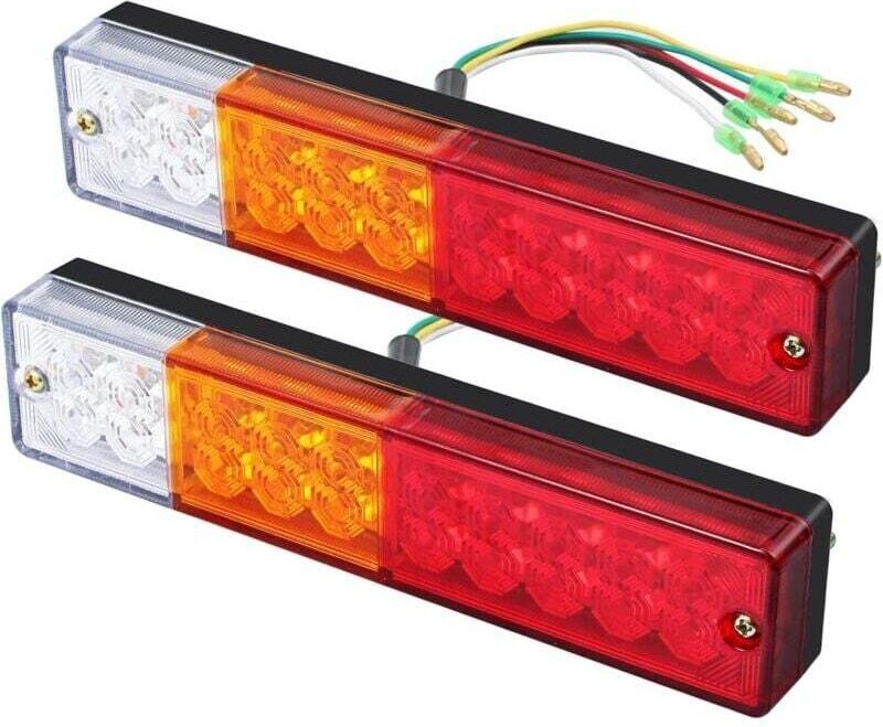 2 Stück 40-LED-Rückleuchten – Fahrzeugsignalisierung – LKW/Anhänger/Boot – 12 V/24 V, blinkend, UV-Licht – für Fahrzeugh...