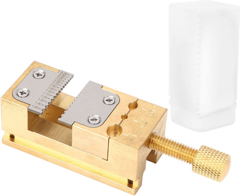 Uhrenreparatur-Schraubstock, Uhrenreparaturwerkzeug aus Kupfer, Lochdurchmesser 0,2 bis 1,5 mm, Rohrschelle, für die Hei...