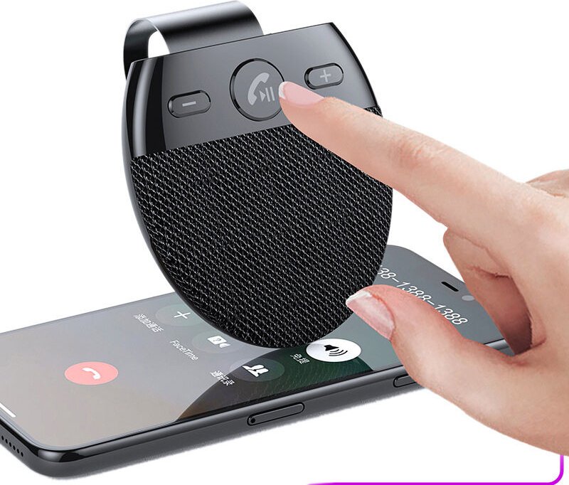 Bluetooth-Freisprecheinrichtung fürs Auto, Bluetooth 5.3-Chip, eingebautes Mikrofon, Mehrpunktverbindung, integrierte DS...