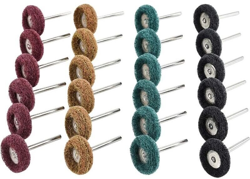 40-teiliges Polierset für Bohrmaschinen, Dremel-Zubehör, 25-mm-Schleifpads für Dremel-Rotationswerkzeuge, Körnung 80/150...