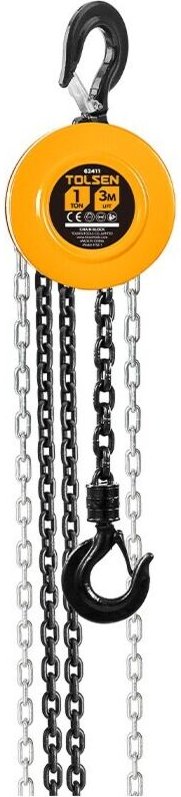 TOLSEN 5T manueller Kettenzug, Hubhöhe 3m, Tragkraft 5 Tonnen, CE-geprüft