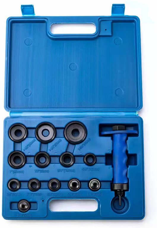 14-teiliges Hohllocher-Set, professionelle Lederlocher 5-35 mm mit Klemmgriff für Lederverarbeitungsgürtel, Gummidichtun...