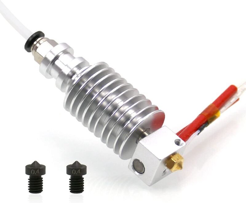 Für I3 Hotend 12 v mit 2 Stück gehärtetem Stahl 0,4 mm für V6-Düsen Extruder 3D-Druck