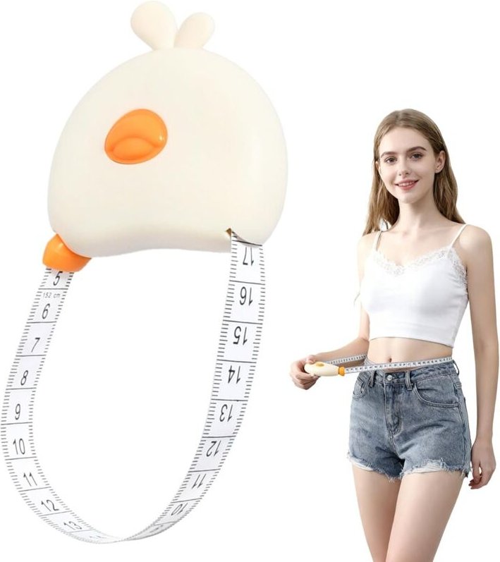 Maßband für Näharbeiten, 150 cm einziehbares Körpermaßband, doppelseitiges Maßband mit Magnetverschluss, geeignet zum Nä...