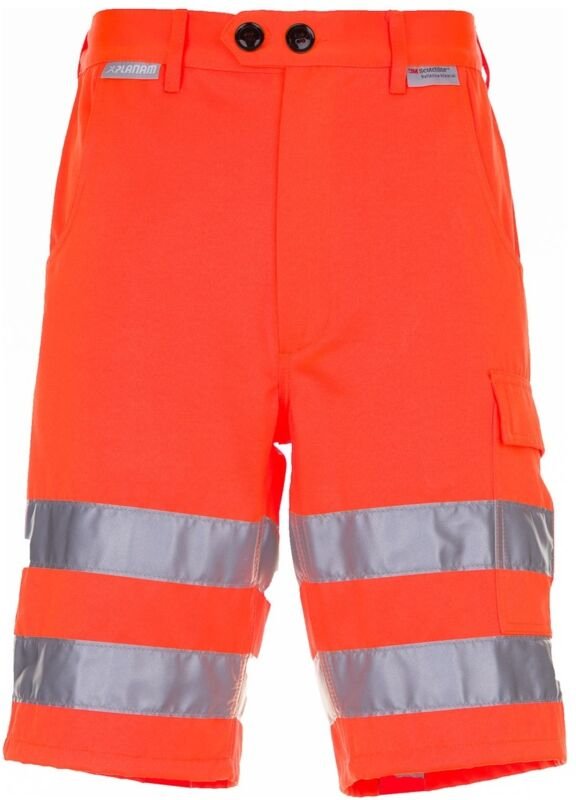 Arbeitshose Shorts Warnschutz uni orange Größe 4XL