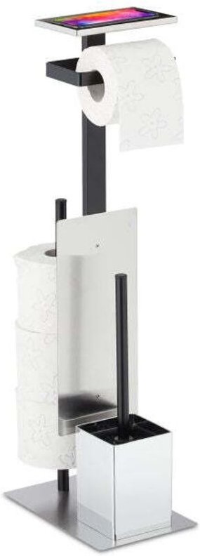 Toilet set with tray in matt black