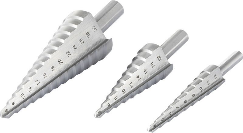 Thumbnail - Toolcraft - TO-6802569 hss Stufenbohrer-Set 3fach 4 - 20 mm, 4 - 12 mm, 6 - 30 mm 1 St.