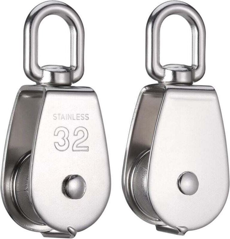 Satz mit 2 32-mm-M32-Edelstahl-304-Riemenscheiben – Einzelrolle mit einer maximalen Traglast von 250 kg – Für den Innen-...