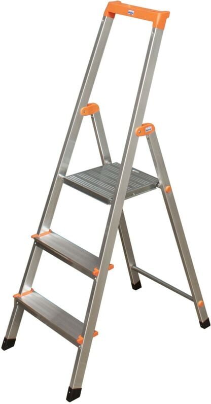 Krause - Monto Alu Stufen-Stehleiter solidy 1x 3 Tritte Aluleiter Stehleiter