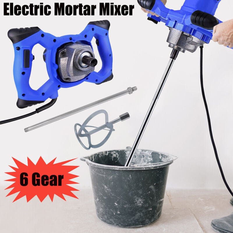 Dayplus - 2600W Elektrisch Rührwerk Mörtelrührer Rührer Rührgerät Zementrührer Betonrührer