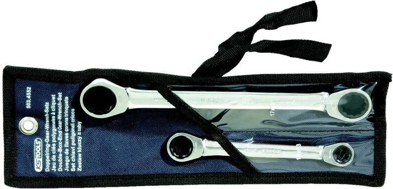 Ks Tools GEARplus Doppel-Ratschenringschlüssel-Satz, 2-teilig