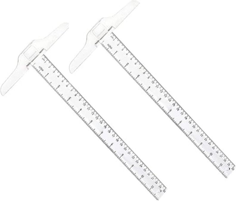 Stück transparente, doppelseitige Kunststoff-T-Lineale, ideal zum Zeichnen, für allgemeine Layoutarbeiten, Büroarbeiten,...