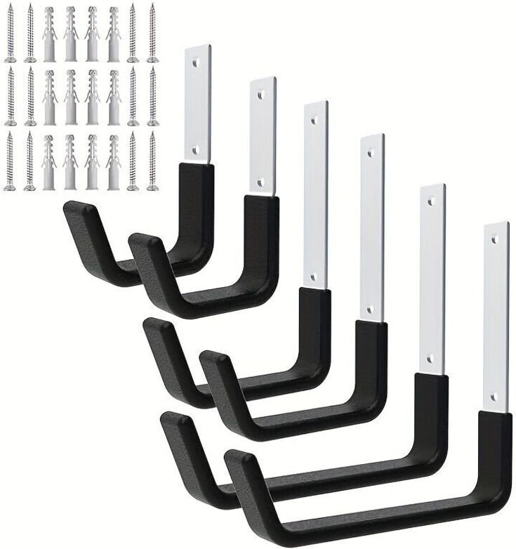 Set mit 2 robusten Wandhaken – Garage, Garten, Fahrräder, Leitern, Ventilatoren – Ideal für Heimwerker und Gartenliebhab...