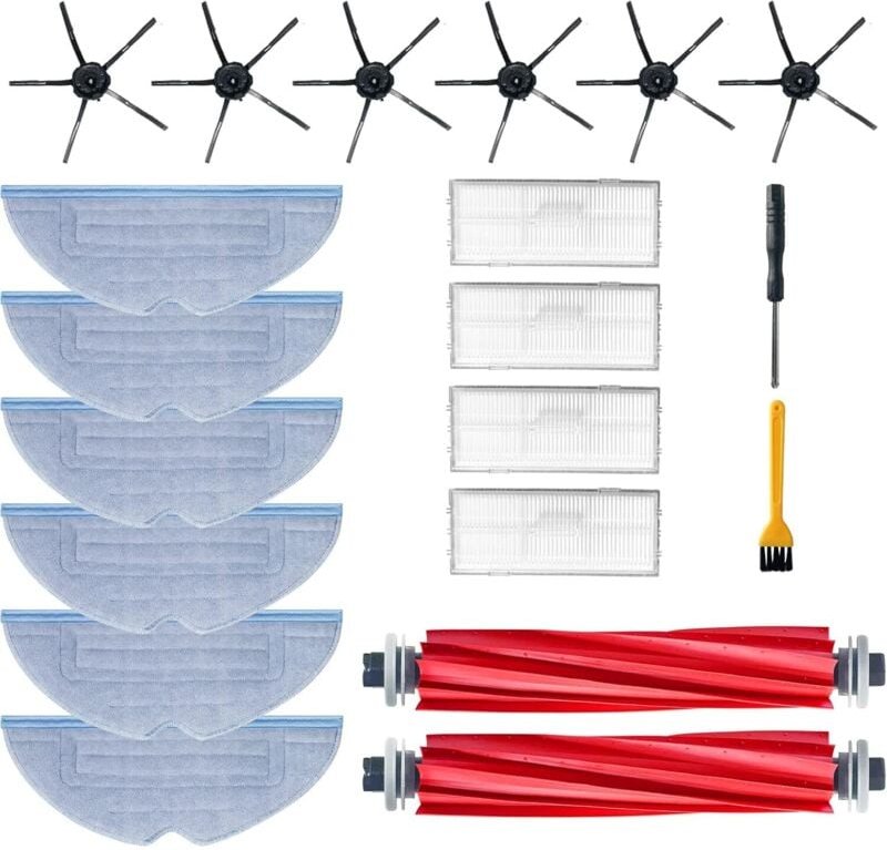 20 Ersatz-Set für Roborock S7 S7 Plus S7 MaxV S7 MaxV Ultra S7 Pro Ultra T7 T7S T7 Plus T7S Plus Roboterstaubsauger, 2 H...