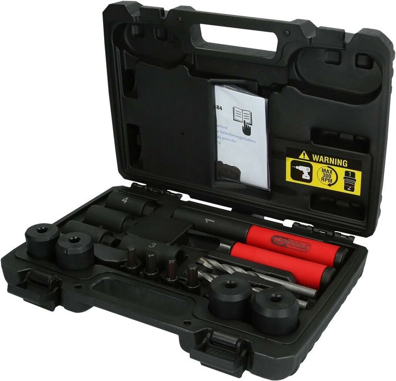 Ks Tools Felgenschloss-Ausbohr-Satz, 16-tlg