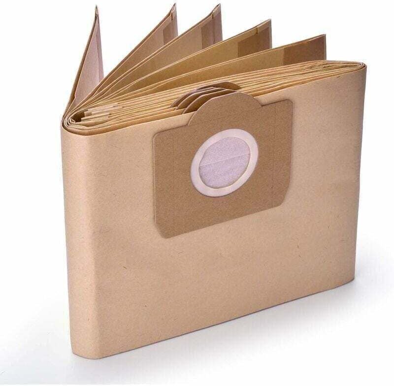 Sacs Aspirateur pour Karcher WD3, WD3P, MV3 - Lot de 5 Sacs Filtrants en Papier de Rechange pour Aspirateur Wet & Dry - ...
