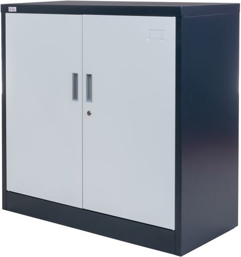Aktenschrank kiew weiss dunkelgrau 90x40x90cm