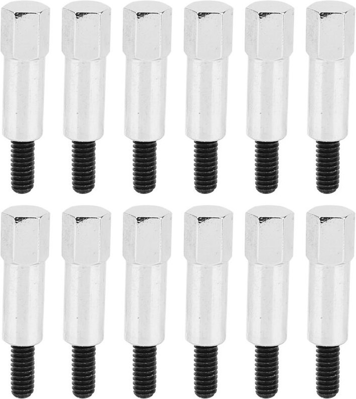 Akozon Satz mit 12 verchromten Ventildeckelschrauben für 289 302 351W Motoren, Auto-Ventildeckelschraube.