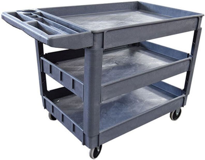Werkstattwagen mit 3 Kunststoffplatten - Tragfähigkeit 250 kg - UB253