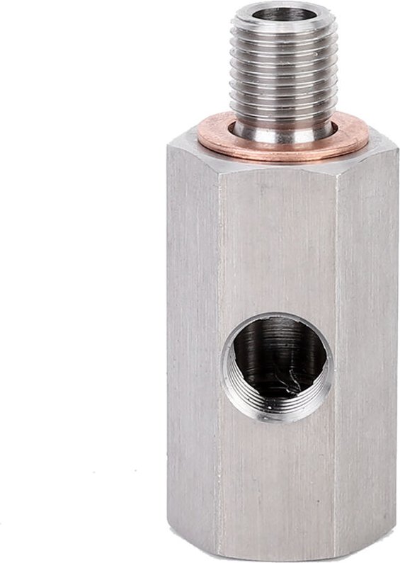 Universeller T-förmiger Turbo-Adapter, Turbo-Adapter, Öldrucksensor, 1/8 Zoll NPT Innengewinde M9 Außengewinde Innengewi...