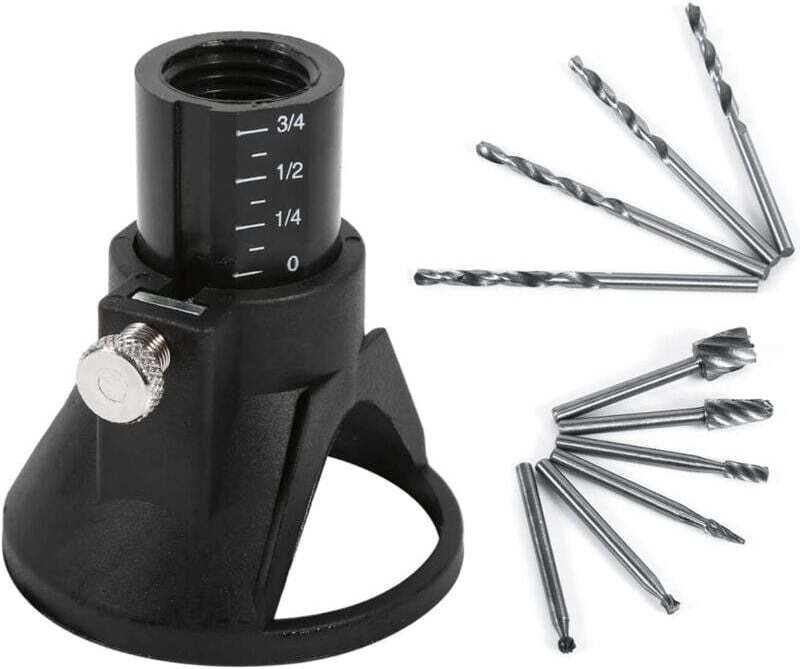 Elektrischer Positionierschleifer, 4 Holzbohrer + 6 HSS-Fräser + 1 Dreh-Objekt-Gravur-Positionierer