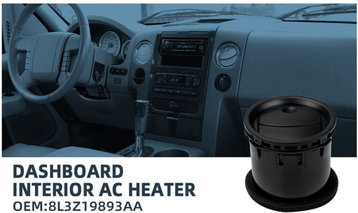 Tlily - 2PCS Dashboard ac Wärme Vent Kanal Louvre 8L3Z-19893-BA für Ford F-150 Lincoln Mark lt 2001-2008 Klimaanlage Out...