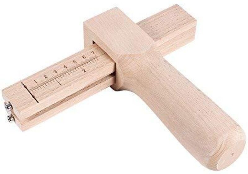 Verstellbares, handliches Präzisions-Lederriemenschneidewerkzeug für Lederarbeiten mit 5 Klingen, DIY-Bastelwerkzeug