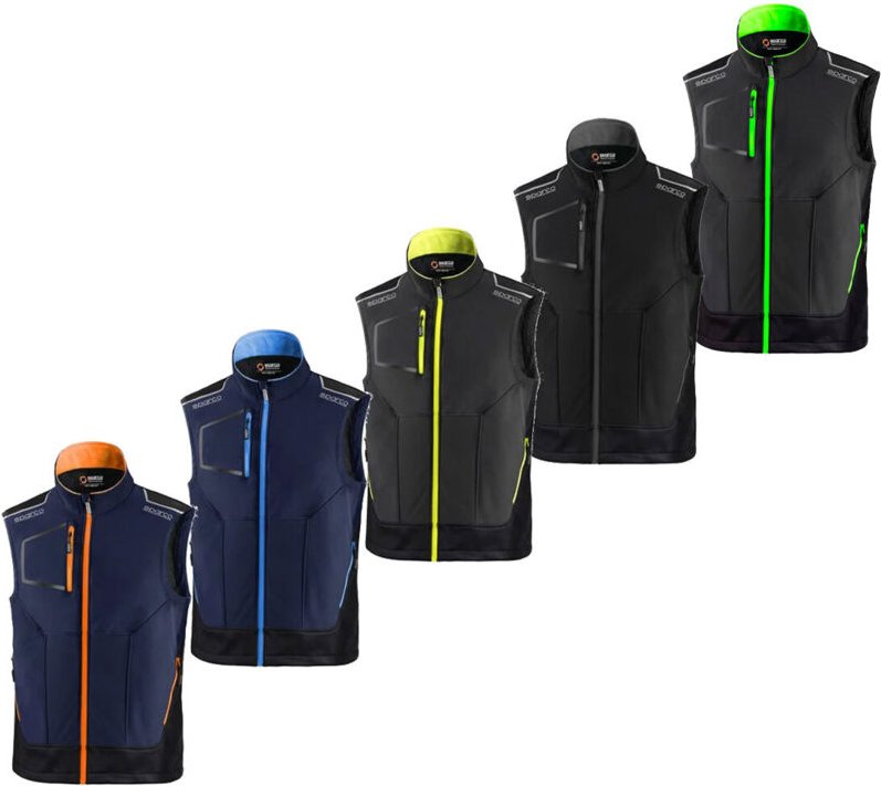 Sparco Tech Light Vest Arbeitsweste - M - Schwarz / Orange