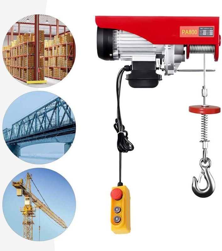 Elektrische Winkel 800kg Hebehöhe 10m Elektrische Winkel 1450W Kupfermotor Winkelkran Hebegeschwindigkeit Kettenkran