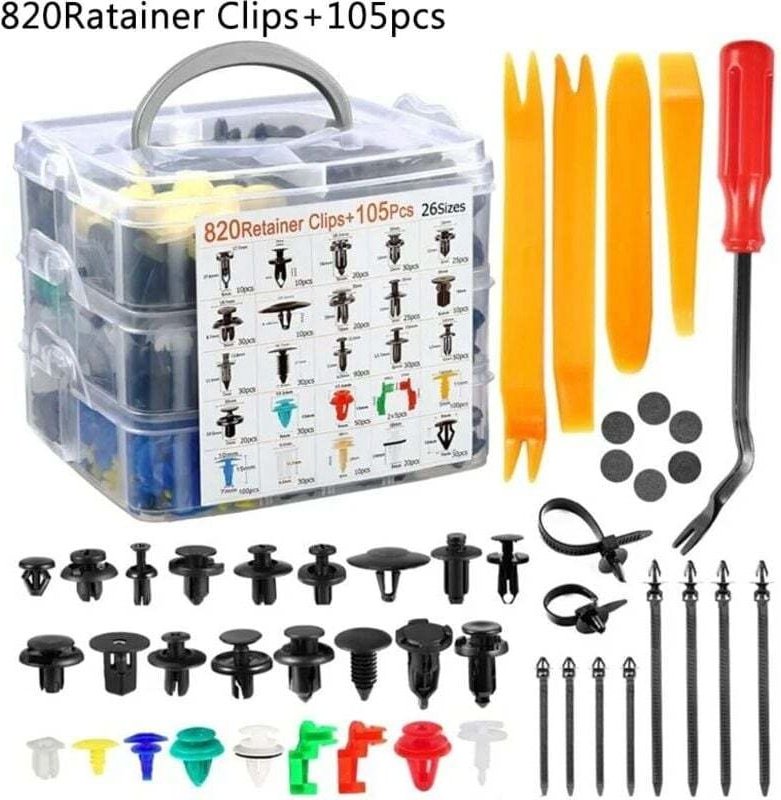 925 Kunststoffnietclips, schützende Kunststoffnietbefestigungen, universelle schwarze Clips für Autotürverkleidungen mit...