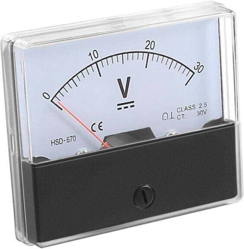 -670 Genauigkeit DC 30V Analog-Einbauvoltmeter