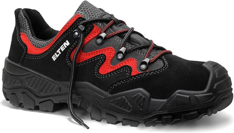 Elten Sicherheitshalbschuh MICK black-red Low ESD S2, Gr. 43