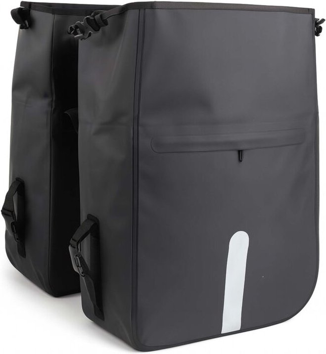 Wiltec Doppel Gepäckträgertasche 37 x 16 x 51 cm, Fahrradtasche Gepäckträger 46 l Stauraum, wasserresistente Fahrrad Tas...