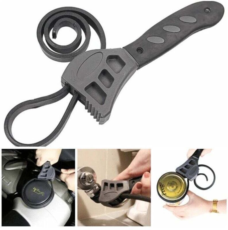 500-mm-Rohrzange mit Anti-Rutsch-Mechanismus, Gummibandschlüssel, Werkzeug zum Öffnen und Schließen von Einmachglasdecke...