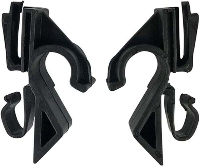 Schwarze Clips (Paar) für die Hutablage, einfache Montage, langlebiges Heckzubehör, passgenauer Kunststoffersatz für Fia...