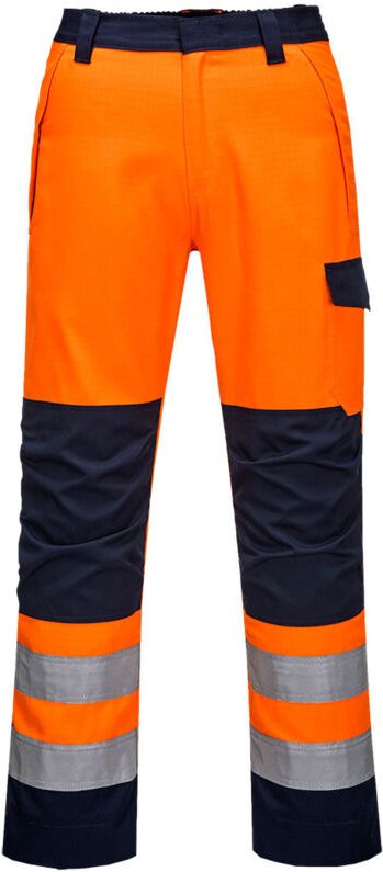 Orange/Navy Modaflame-Hose Ris Farbe: Orange/Navy Größe M - Portwest
