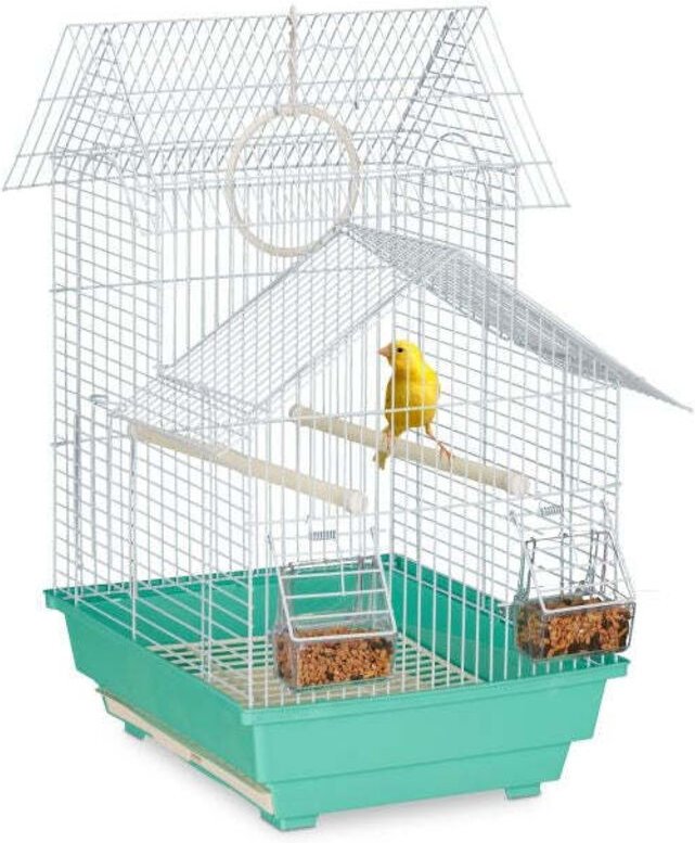 Bird cage with pointed roof