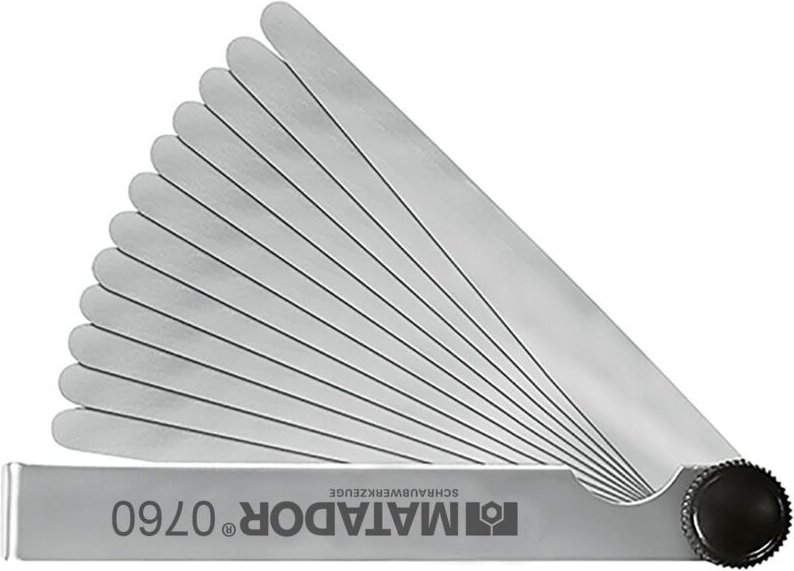 Fühlerlehren, 100 mm Blatt, 13-tlg., 2-35 m