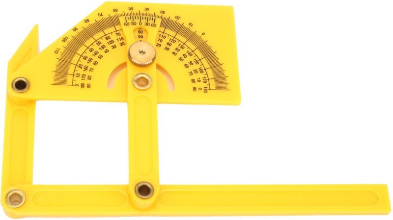 Winkelmesser, Präzisionslineal und Winkelmesser für die Winkelmessung des Zimmermanns