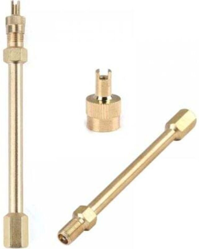 10 cm Rückschlagventilverlängerung mit Ventileinsatzentferner – Reifenventilverlängerung – Ventilverlängerung für Auto-,...