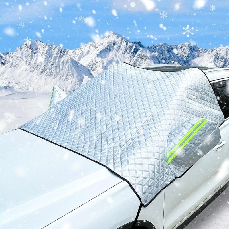 Jusch - Auto-Windschutzscheibenabdeckung, Winter-Windschutzscheibenschutz, universelle faltbare Frostschutzschutzabdecku...