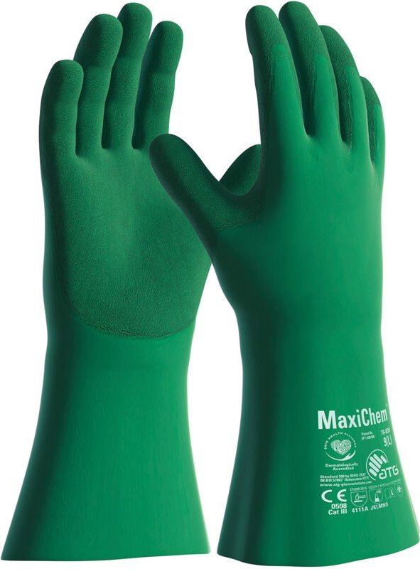 MaxiChem® Chemikalienschutz-Handschuhe (76-830), Grün/Grün