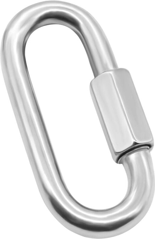 Packung mit 1 robustem M12 D-förmigen Schnellverschlusskarabiner, Sicherheitskettenverbinder für Camping und Wandern