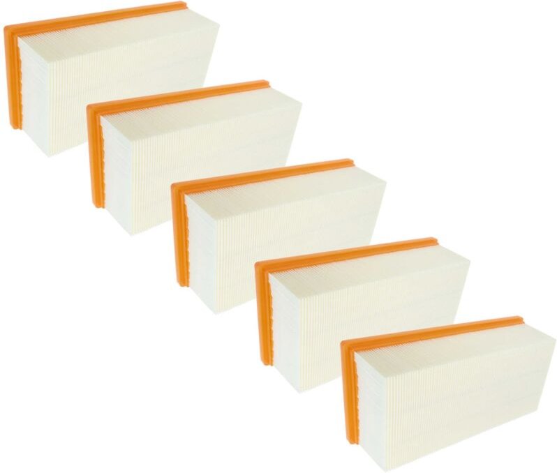 vhbw 5x Flachfaltenfilter Ersatz für Kärcher 6.904-284.0 für Industriestaubsauger Nass-/Trockensauger Staubsauger